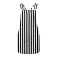 thumbnail image 3 of Bainana Kids Girls Sleeveless Striped Printed Overalls Dress With Pocket Casual Breathable Child Suspender Dress For Beach Vacation Size 4-5 Years Black, 3 of 7