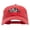 Red, variant on Motorcycle Race Embroidered Washed Solid Pigment Dyed Cotton Twill Brass Buckle Cap - Black OSFM
