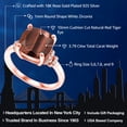 thumbnail image 2 of Gem Stone King 18K Rose Gold Plated Silver Red Tiger Eye Engagement Ring for Women | 3.79 Cttw | Cushion 10MM | Gemstone Birthstone | Size 7, 2 of 5