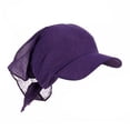 thumbnail image 1 of Pañuelo tipo bandana para mujer, gorro, turbante, regalo para citas, montar a caballo y andar en bicicleta. Morado oscuro, 1 of 9
