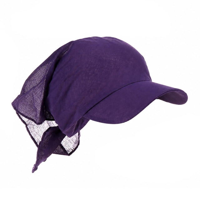 Pañuelo tipo bandana para mujer, gorro, turbante, regalo para citas, montar a caballo y andar en bicicleta. Morado oscuro