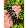 thumbnail image 4 of Black Tourmaline With Quartz Crystal Bead Bracelet 6-8mm, Wholesale Genuine Black Tourmaline With Quartz Stretch Gemstone Bracelet, Gift for Men & Women (1), 4 of 9