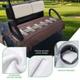 thumbnail image 5 of Golf Cart Seat Covers for 2 Seater, Rugby Sport Soft Microfiber Cart Seat Towel Blanket, Usa Sport White Red Brown Ball Absorbent Breathable Non Slip Bench Seats Protector for Golf Course 51"x31", 5 of 9