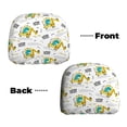 thumbnail image 6 of Kdxio Dinosaur on Excavator Pattern Print 2 Piece Car Head Rest Covers Set Auto Front/Rear Seats Headrest Cover Universal Fit Most Cars,Sedan, SUV, 6 of 9