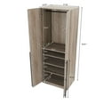 thumbnail image 3 of Manhattan Comfort Lee Wardrobe Closet 3.0 from Engineered Wood in Rustic Gray, 3 of 14