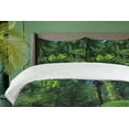 thumbnail image 4 of Ambesonne Plant Duvet Cover Sets, Green Untouched Nature, 2-Queen, Forest Green, 4 of 7