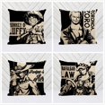 thumbnail image 2 of Venta caliente popular Anime ONE PIECE Luffy Ace Zoro estilo lindo tiro cuadrado funda de almohada creativa personalizada única funda de almohada, 2 of 5