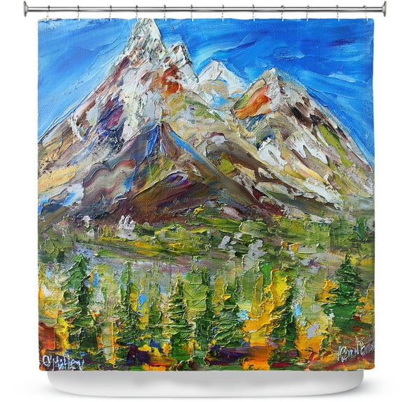 Shower Curtains 70" x 93" from DiaNoche Designs by Karen Tarlton - Alaska Autumn Snow