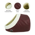 thumbnail image 4 of SUSSEXHOME Pets 13.8 x 17.7 x 13.8 Inches Washable Dog Bed for Small Dogs - Cozy Pet Tent Design Plush Dog Cave Bed - Semi Covered Hooded Cat Bed - BURGUNDY, 4 of 7