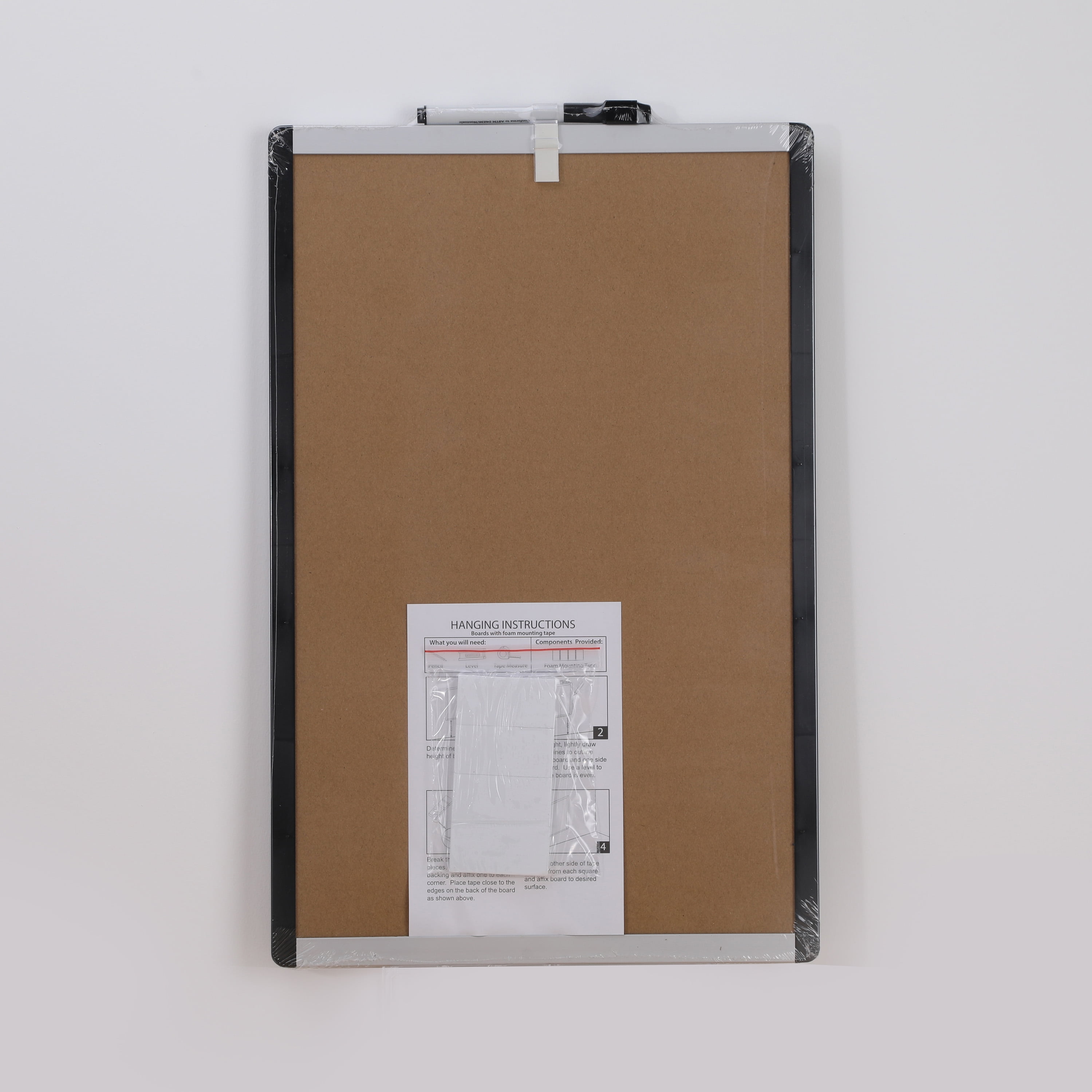 Pen + Gear Dry Erase WhiteBoard, 11” x 17” ,  Black, Plastic and Alu Frame.