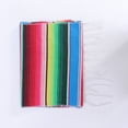 thumbnail image 4 of Mantel de algodón arcoíris, lavable, colorido, para mesa de comedor, picnic (bandera arcoíris, azul lago), 4 of 5