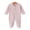 Purple, variant on Tranfacy Boys and Girls 0-6 Months Rompers Long Sleeve Full Length Pant Crew Neck Ribbed Footed Jumpsuit Outfit