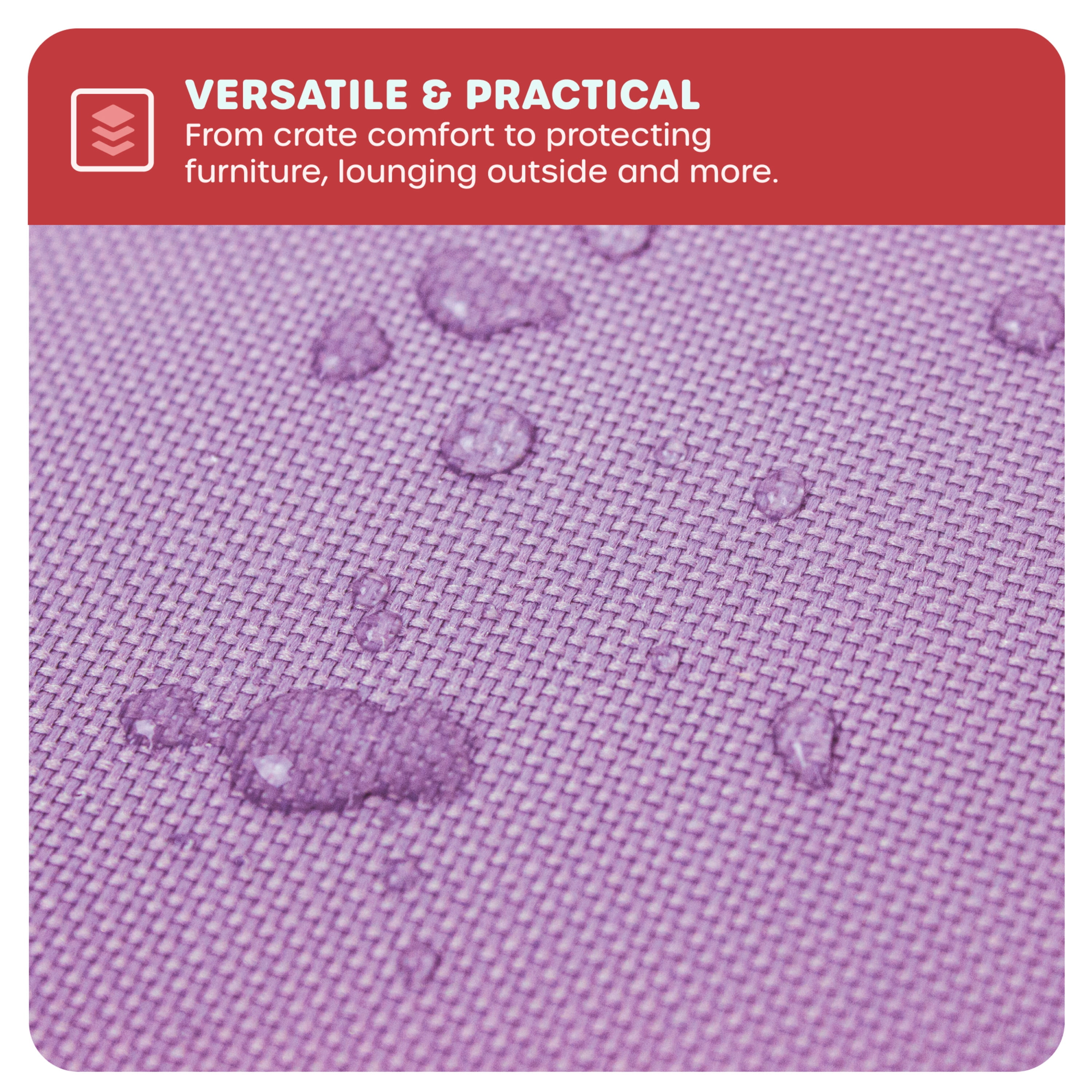 Downtown Pet Supply Waterproof Dog Crate Mat, Dark/Light Purple, XL