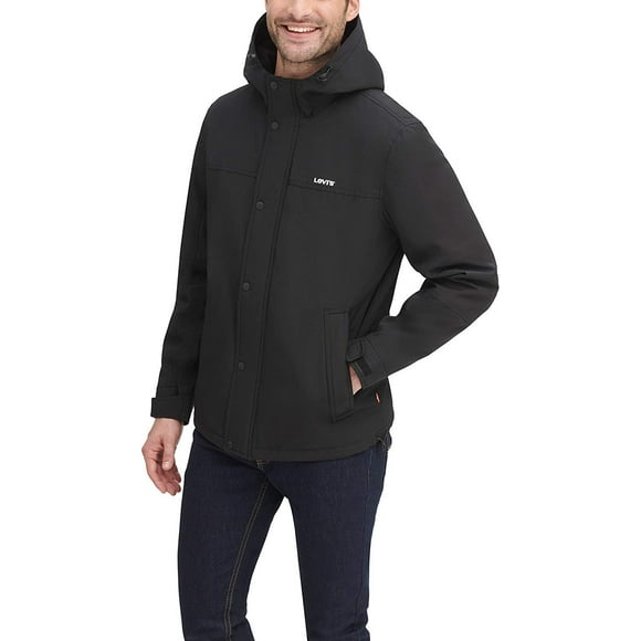 Levi's Men's Arctic Cloth Fleece Lined Shell Jacket, Black, X-Large