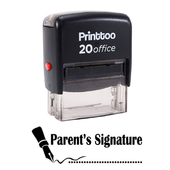 Printtoo Self Inking Rubber Stamp PARENT'S SIGNATURE Office Stationary Custom Stamp-Black