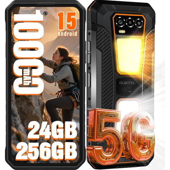 Smartphone OUKITEL WP58 PRO 5G de 24 GB+256 GB de 6,7 pulgadas Android 15
