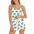 thumbnail image 2 of PNTUTB St. Patrick's Day Women's Casual Fashion Print Halter Top with Elastic Waist Shorts Two Piece Pajama Set, 2 of 6