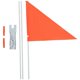 thumbnail image 1 of 1 Set of Bicycle Safety Flag with Fiberglass Flag Pole Kid Bike Triangular Flag Flag, 1 of 4