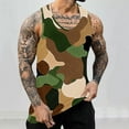 thumbnail image 2 of VBTAPA Men's Workout Tank Tops Lightweight Gym Bodybuilding Training Fitness Undershirts Sleeveless Camo T Shirts Camouflage#12 M, 2 of 6