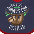 thumbnail image 4 of Inktastic Our 1st Mothers Day Together Cute Mom and Baby Sloth Boys or Girls Baby Bib, 4 of 4
