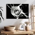 thumbnail image 3 of Elephant Stock Rose Splash Wall Art - Horizontal Canvas Wall Art - Living Room Wall Decor - Floral And Botanical Canvas - Black And Gray Decor - 24" x 16", 3 of 8