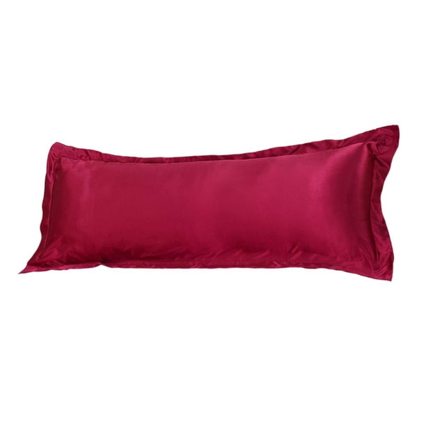 lovelectronic88 Elegante funda de almohada doble para almohada corporal Rojo 48x120cm