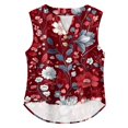 thumbnail image 2 of Loose Tank Tops for Women Sleeveless Button Up V Neck Vest Top Cotton Linen Blouses Basic Shirt Summer Clothes for Daily Beach Vacation, 2 of 5