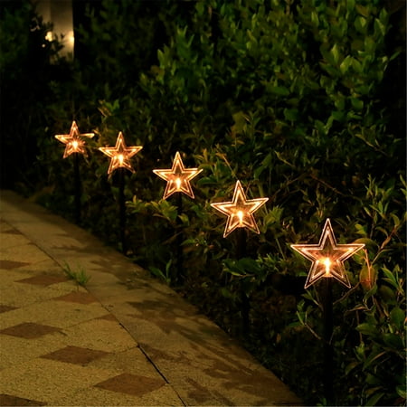 

RKSTN Solar Lights Camping Accessories 5 Pack Christmas Solar Lights Outdoor Christmas Garden Sign Light Christmas Pattern Solar Garden Plug Light Lightning Deals of Today on Clearance