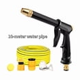 thumbnail image 2 of Roiihwy Household Car Wash Water Gun Kit, Garden Hose, Including: 3 Quick-Connect Fittings+Water Pipe (32.8ft)+Sponge for Outdoor Cleaning, Lawn Care, and Vehicle Washing（Large Caliber）, 2 of 7