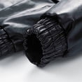 thumbnail image 6 of HOOMEUMY Men Daily Basic Tops Outdoors Loose Lapel Coat Soft Solid Versatile Leather Jacket, 6 of 9