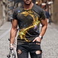 thumbnail image 5 of cocolona Mens T Shirts Summer Short Sleeve Crew Neck Tops Fashion Casual Loose Pullover Graphic Tees, 5 of 5