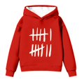 thumbnail image 6 of Wxolcjlv Tween Boys Graphic Pullover Hoodie Tally Mark Print Long Sleeve Novelty Casual Hooded Sweatshirt, Sizes 1-16, 6 of 6