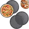thumbnail image 3 of Set of 2 Pizza Sheet Pizza Pan with Oven Holes Non-Stick Perforated Pizza Baking Set for Home Use 32cm, 3 of 8