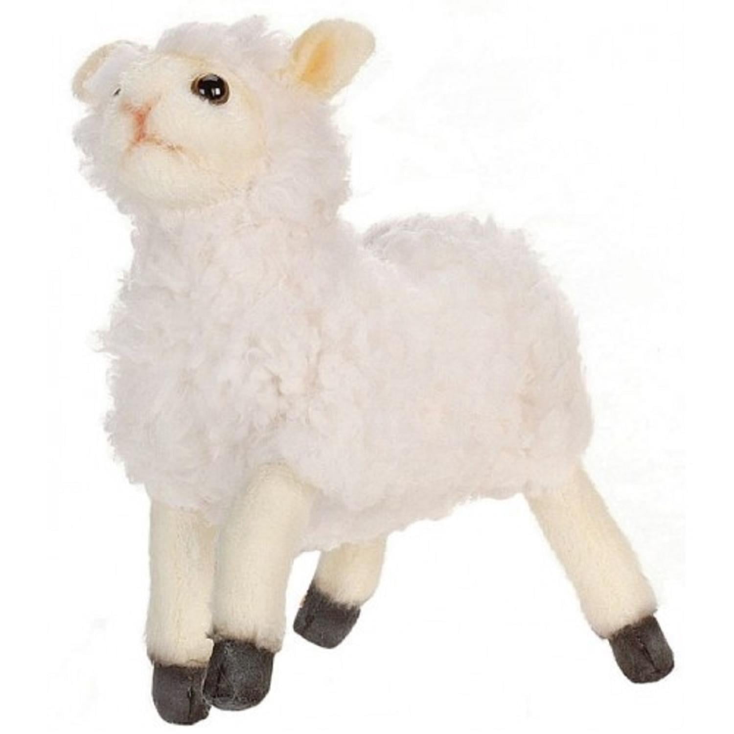 Pack of 4 Life-like Handcrafted Extra Soft Plush Cream Little Lamb Stuffed Animals 7.5