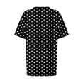 thumbnail image 3 of Aloohaidyvio Plus Size Shirts for Women,Women's Soft Polka Dot Printed Cotton T Shirts Summer Short Sleeve Round Neck Casual Tops 2024 Trendy Loose Basic Tee Blouse, 3 of 4