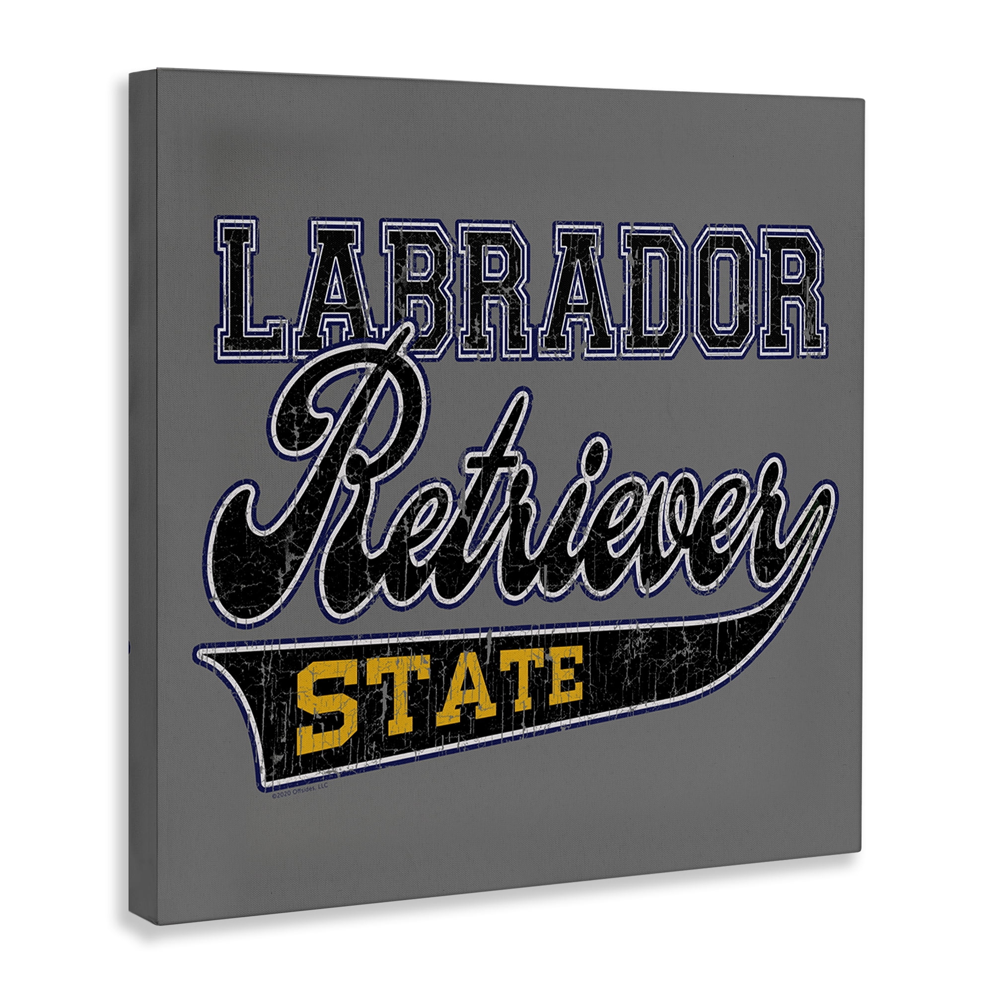 Stupell Industries Labrador Retriever State Novelty & Humor Painting Wrapped Canvas Art Print Wall Art, 17 x 17