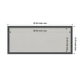 thumbnail image 4 of Amanti Art Grey Cork Board Framed Eva Black Silver Thin Bulletin Board 32 in. x 14 in., 4 of 7