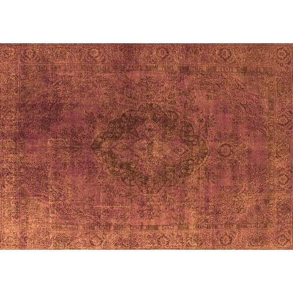 Ahgly Company Indoor Rectangle Persian Orange Bohemian Area Rugs, 5' x 7'