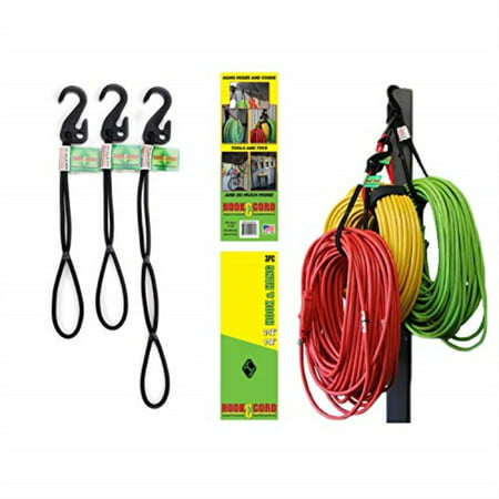 Bungee Cord Garage Organizer Storage Tool. Stocking Stuffers Christmas Holiday Gift Ideas For Men. Sports Equipment, Bike, Hoses, Cords Easy Hook and Hang In Shop, Basement, Closet. No Rack or (Best Way To Hang Bikes In Garage)