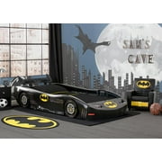 دلتا للأطفال DC Comics Batman Batmobile سيارة بلاستيكية سرير مزدوج ، أسود