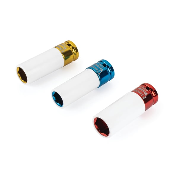 Set de enchufes Titan 21183, 3 unidades de 1/2 pulgada, que no se estropean