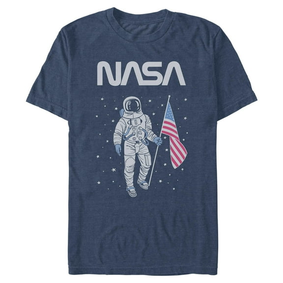 Mens NASA Astronaut USA Flag T Shirt
