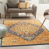 Nourison Allur Persian Orange Multicolor 4' x 6' Area Rug, (4x6)