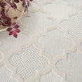 thumbnail image 5 of Nourison Easy Care 5' x 7' Ivory White Modern Flatweave Indoor/Outdoor Rug, 5 of 12