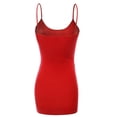 thumbnail image 3 of Women & Juniors Basic Layering Built in Bra Spaghetti Strap Long Cami Top Tank, 3 of 5
