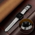 thumbnail image 6 of Compatible with Apple Watch Band 45mm 44mm 42mm, Sweatproof Leather and Rubber Hybrid Band Strap Compatible with Series 7 6 5 4 3 2 1 SE, 6 of 7
