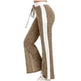 thumbnail image 2 of MASRIN Wide Leg Yoga Pants for Women Side Stripe Athletic Sweatpants Causal Drawstring High Waisted Leggings Gold XL, 2 of 6