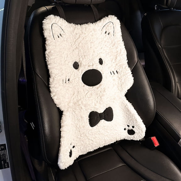 Winter Plush Thick Car Seat Cushion For Comfortable Warmth, Cute Cartoon Design To N Up Your Car Interior, Universal Fit With Non-Slip Bottom And Easy Cleaning