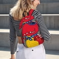 thumbnail image 2 of Geaub dinosaur super hero cartoon durable canvas backpack: stylish, lightweight, and spacious with adjustable straps, 2 of 7