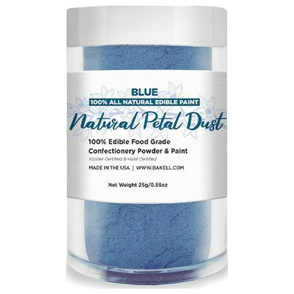 Bakell - Blue Natural Petal Dust (25g, 1x Jar) For Cake Decorating, Cupcakes and Cookies